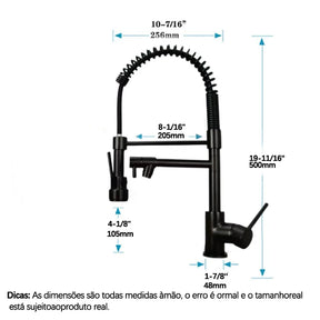 Torneira Cozinha Gourmet Monocomando Com Spray Extensor